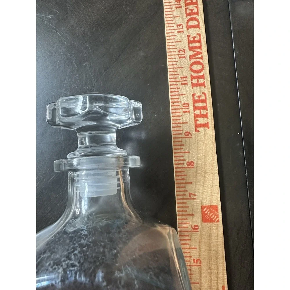 Harley Davidson Glass Decanter with Stopper  Shield Logo Vintage No Box Bar